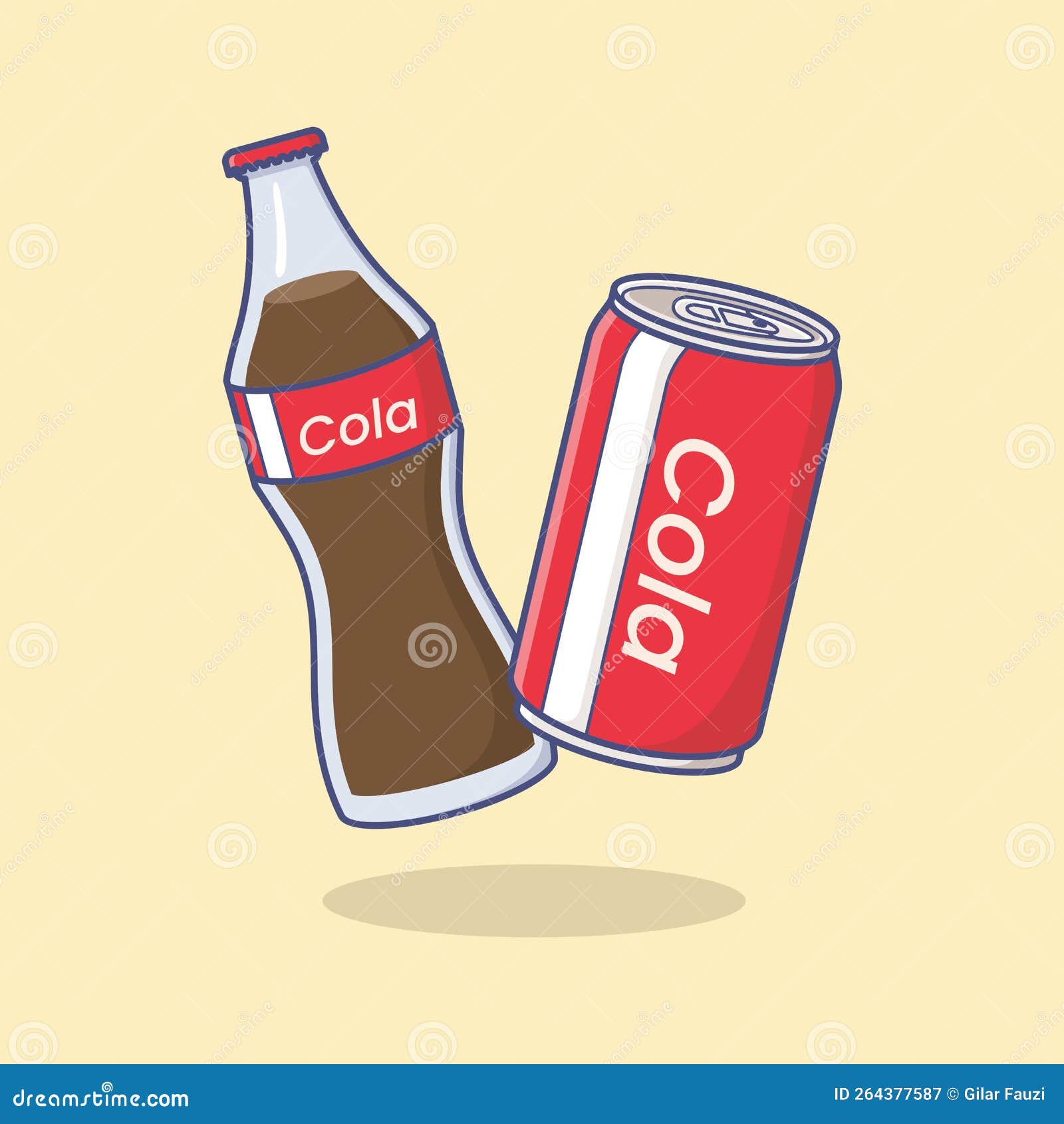 Cola Drink Cartoon Illustration Stock Vector Illustration of