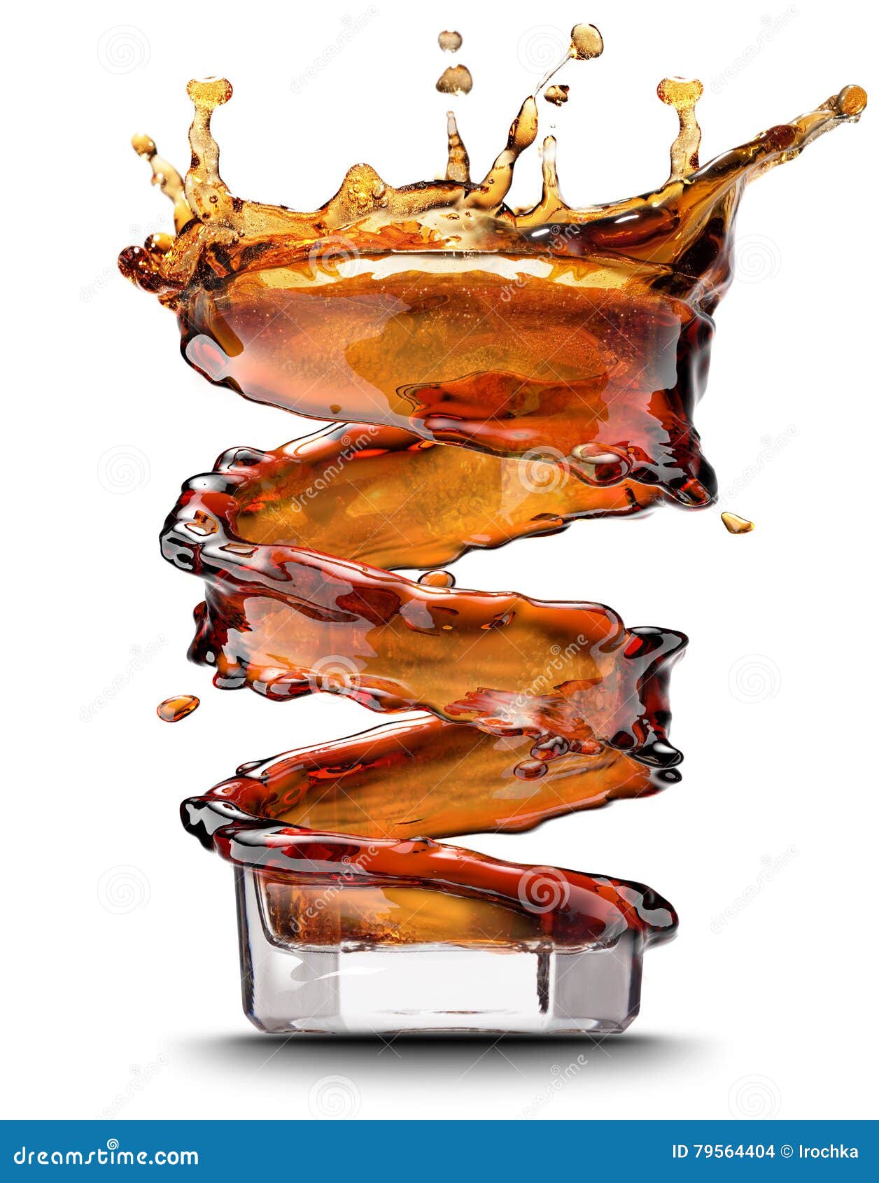Cola Splash Isolated On White Stock Photo Image of liquid, cool 79564404