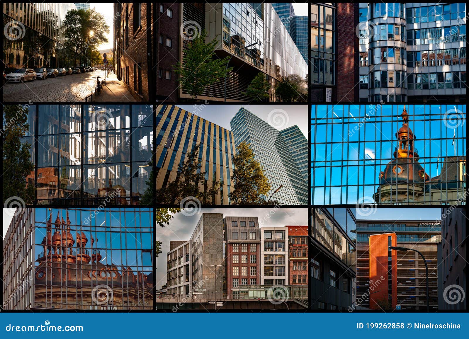 Colagem De 9 Injeções De Arquitetura Urbana Foto de Stock - Imagem de  arquitetura, perspectiva: 199262858