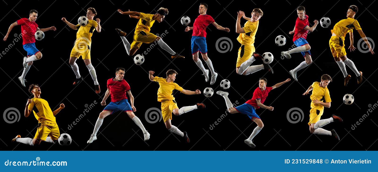 Pernas Jovens De Duas Equipes Diferentes De Jogadores De Futebol Foto de  Stock - Imagem de campo, retroceder: 156570062
