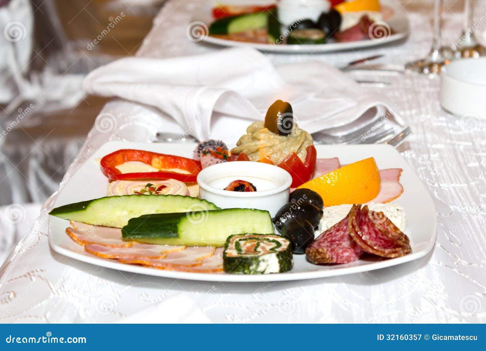 Cold appetizers stock image. Image of garnished, cured 32160357