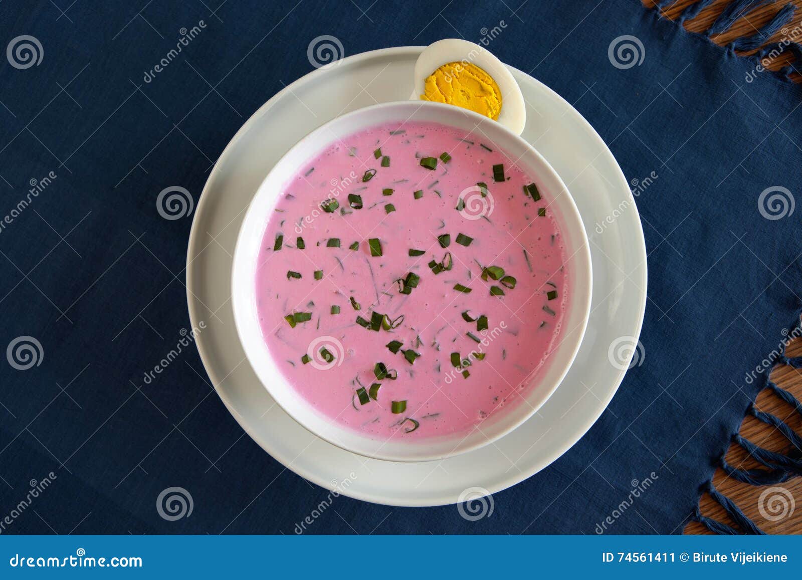 Cold Beet Soup, Traditional Lithuanian Cuisine Stock Image - Image of ...