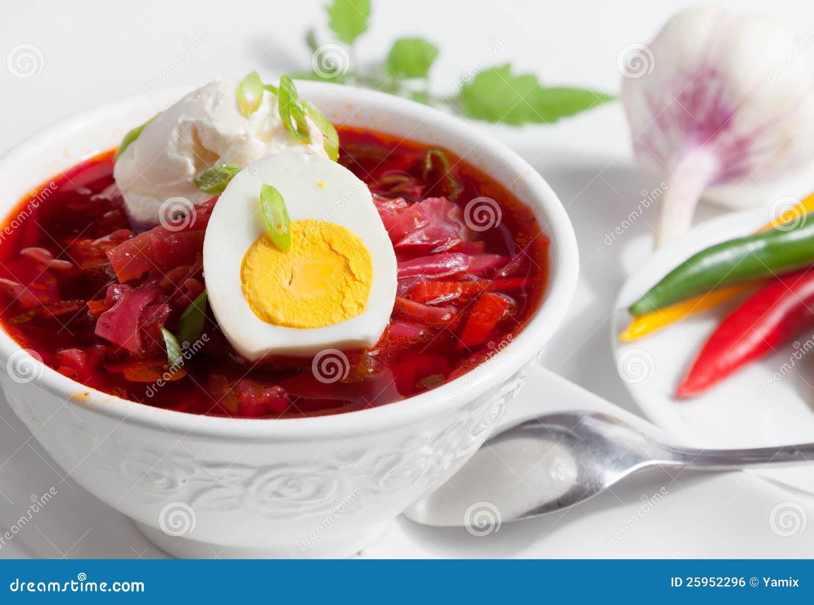 Cold Borsch Soup stock photo. Image of russia, garnish 25952296