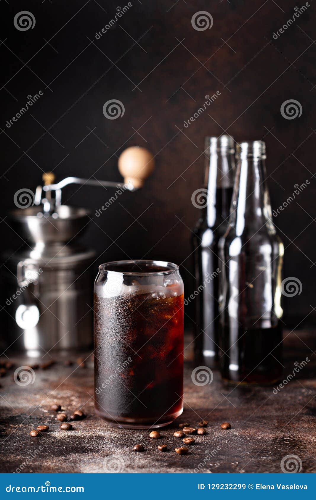 Cold Brew Iced Coffee in Glass Bottles Stock Image Image of brewed