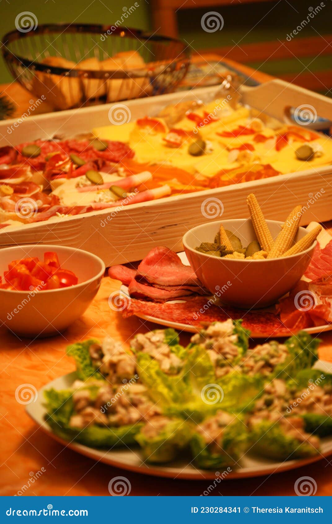 Cold buffet stock image. Image of pepper, food, sausage 230284341