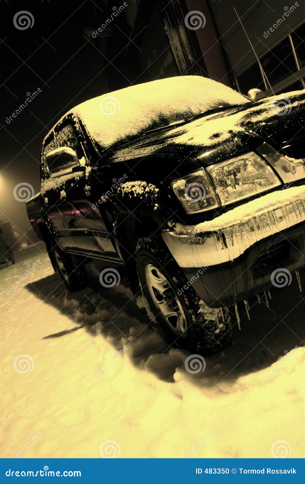 Cold car stock photo. Image of parked, dark, vehicle, icicles 483350