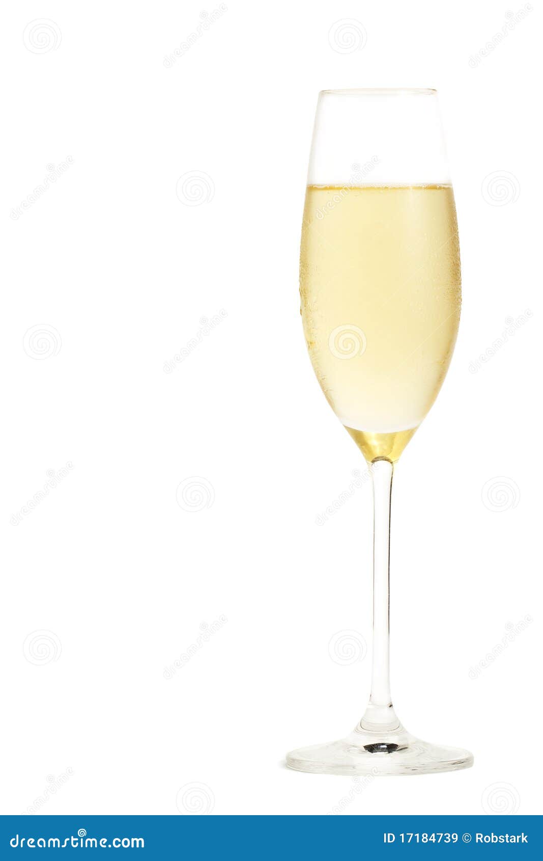 Cold Champagne in a Champagne Glass Stock Image Image of golden