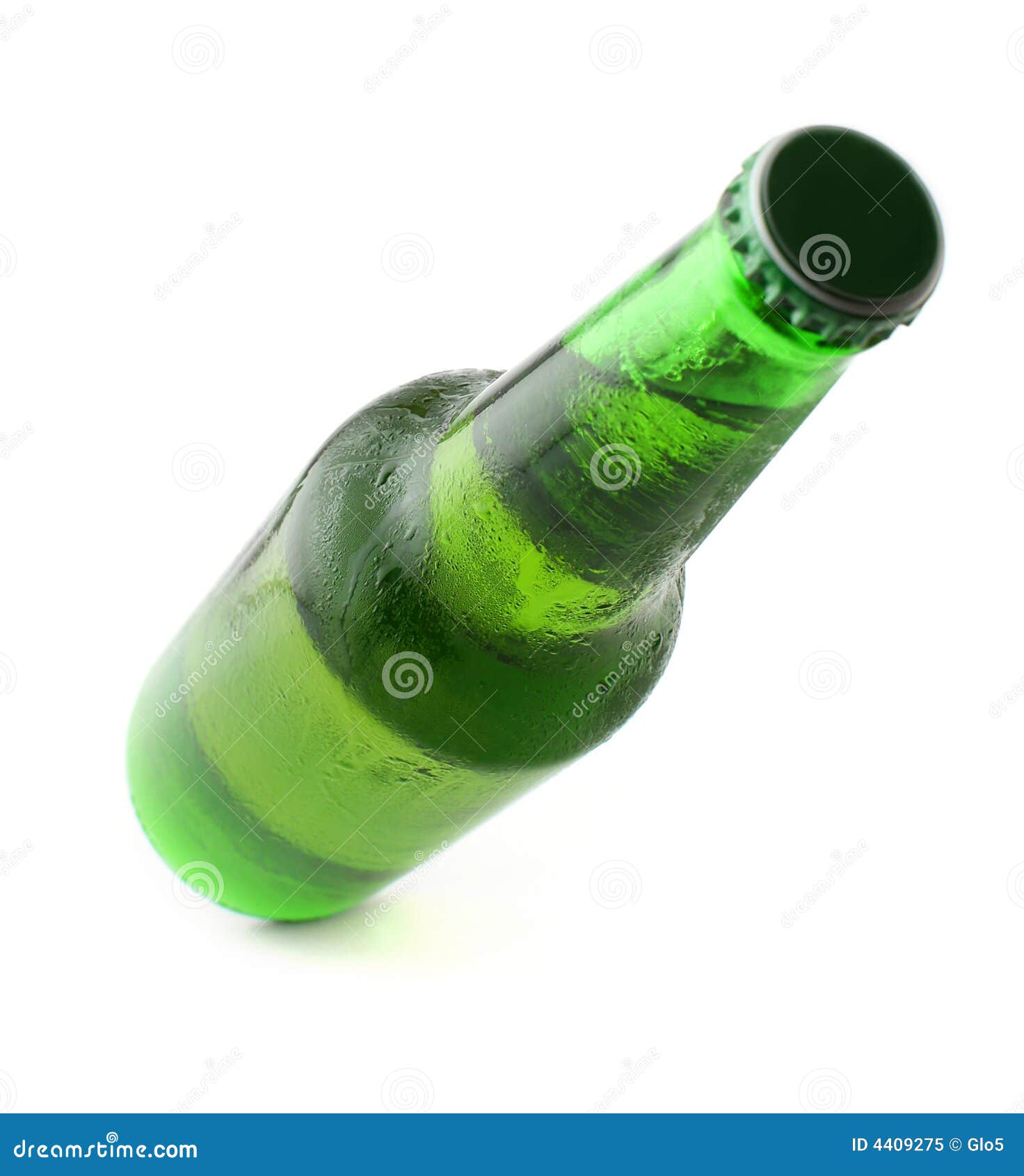 Cold Chilled Beer in Green Bottle Stock Image Image of angle, froth