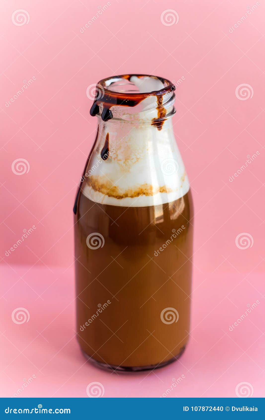 Cold coffee in the bottle stock photo. Image of fresh 107872440