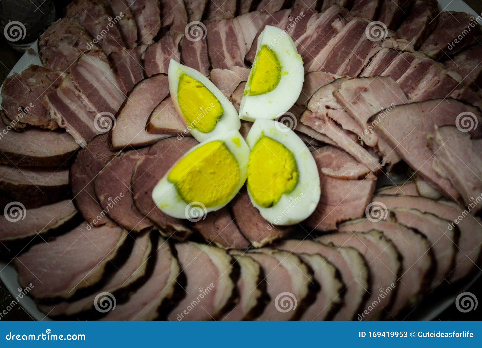 Cold Cuts Ready To Eat of Ham and Bacon Stock Image Image of cuisine