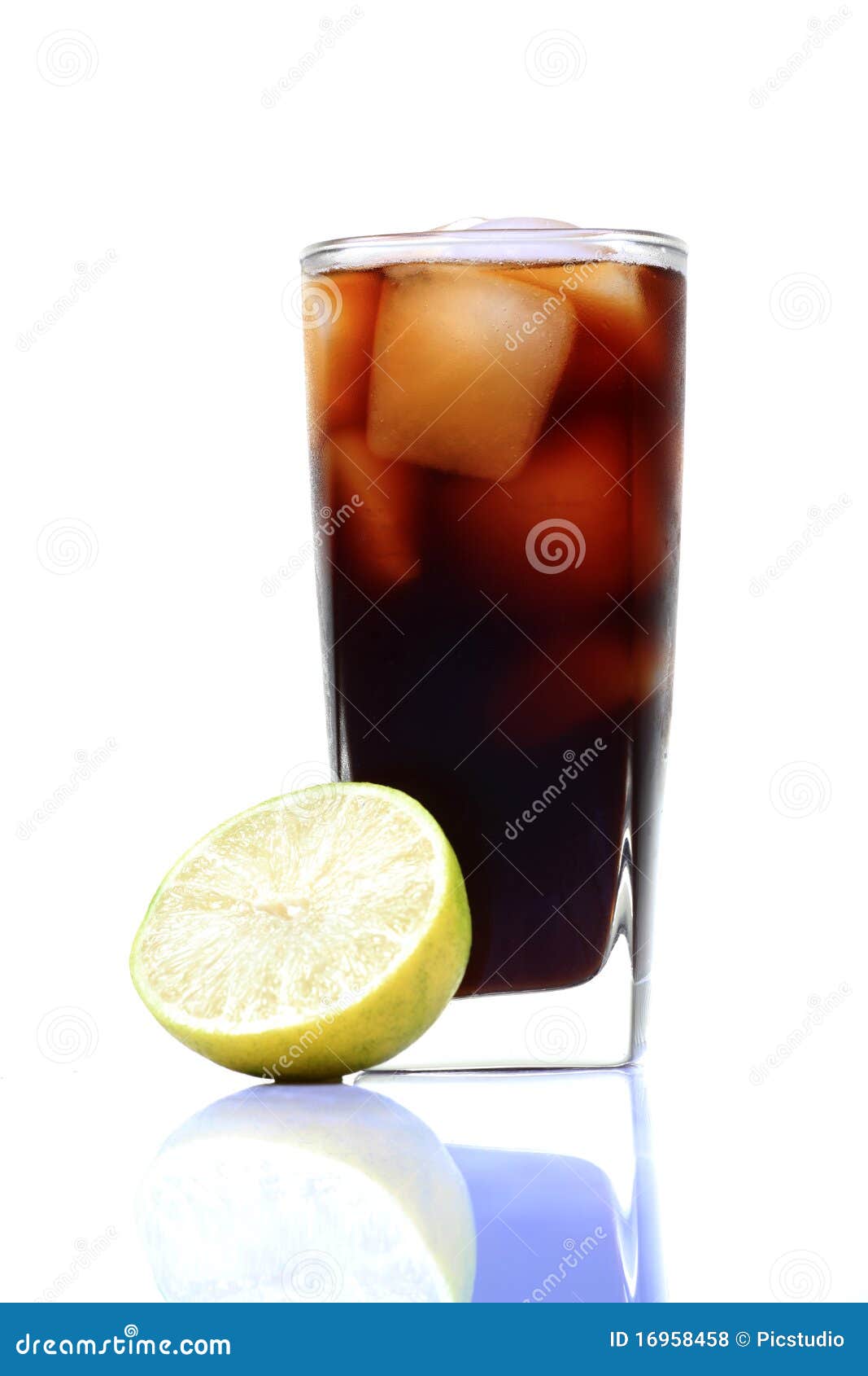 Colddrink glass stock photo. Image of coke, lime, carbonated 16958458