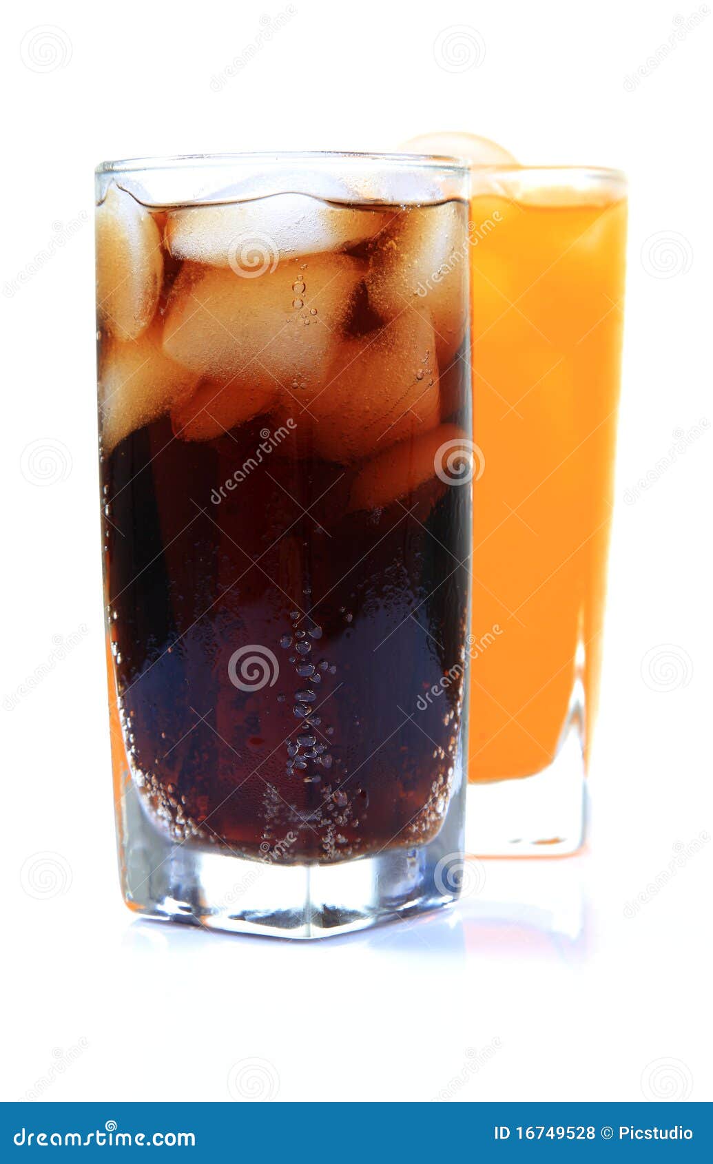 Colddrink glasses stock photo. Image of cube, refreshment 16749528