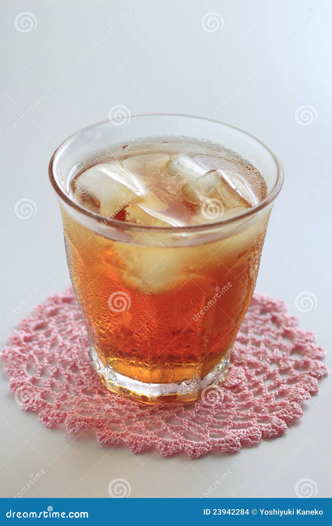 Cold Glass of Iced Tea with Ice Stock Photo Image of refreshing