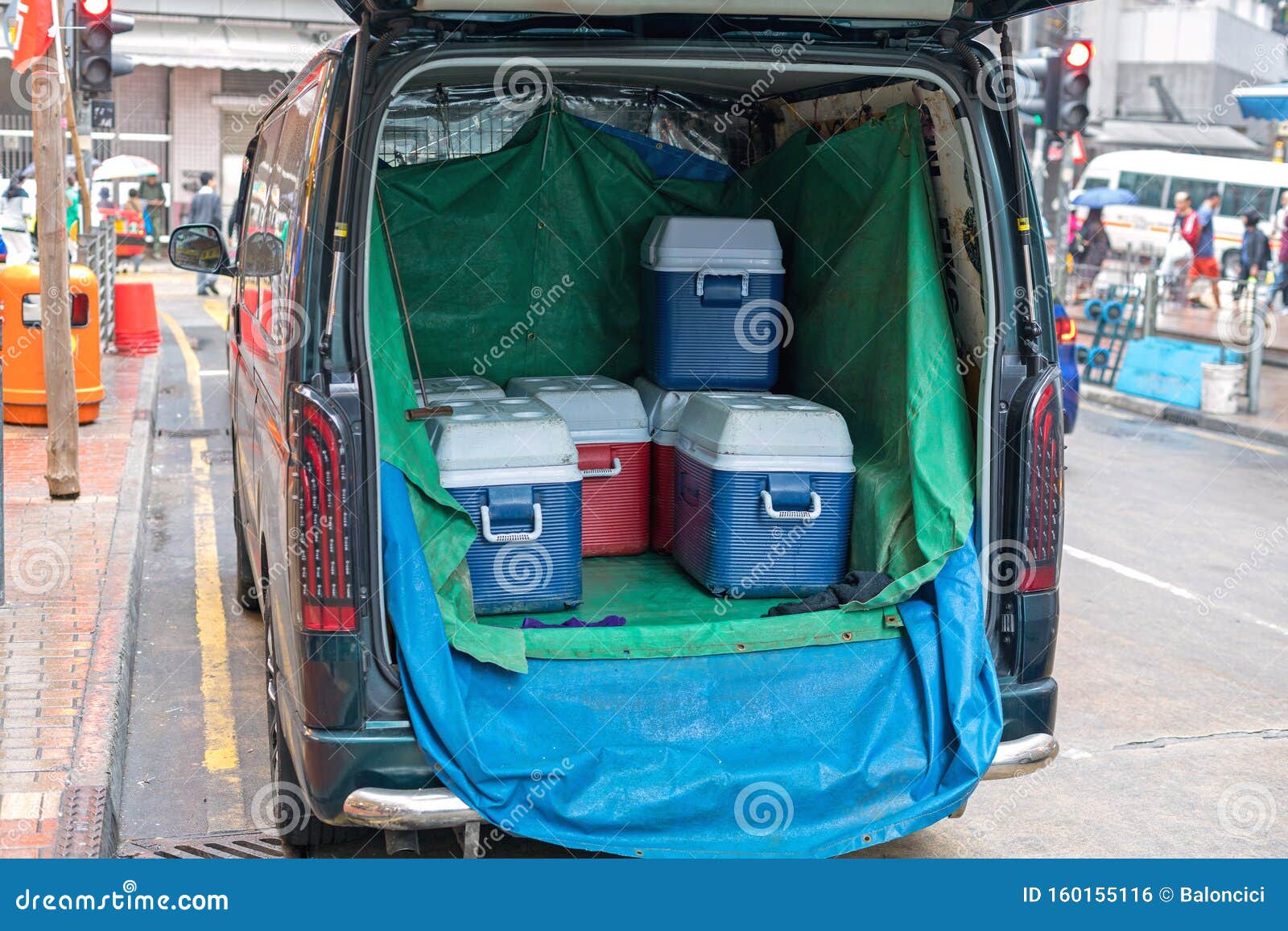 Cold Box Delivery stock photo. Image of cooler, icebox 160155116