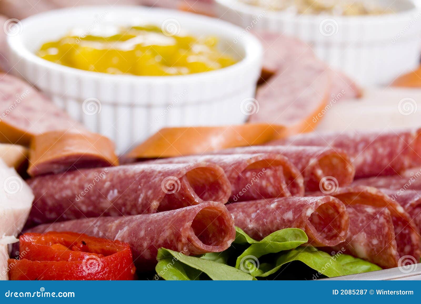 Cold Meat Catering Platter stock image. Image of meat 2085287