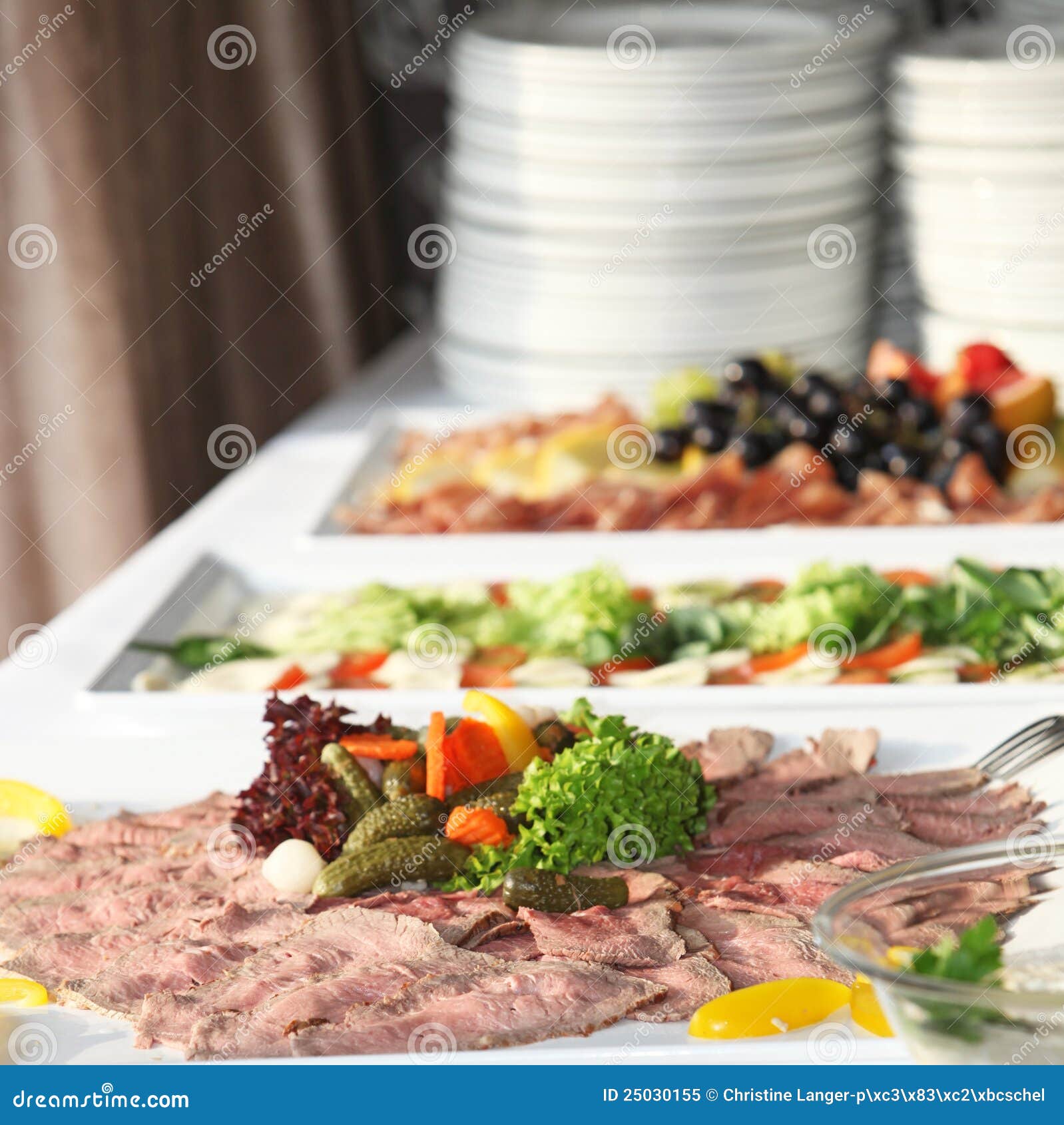 Cold Meat Platter on a Buffet Stock Image Image of color, buffet