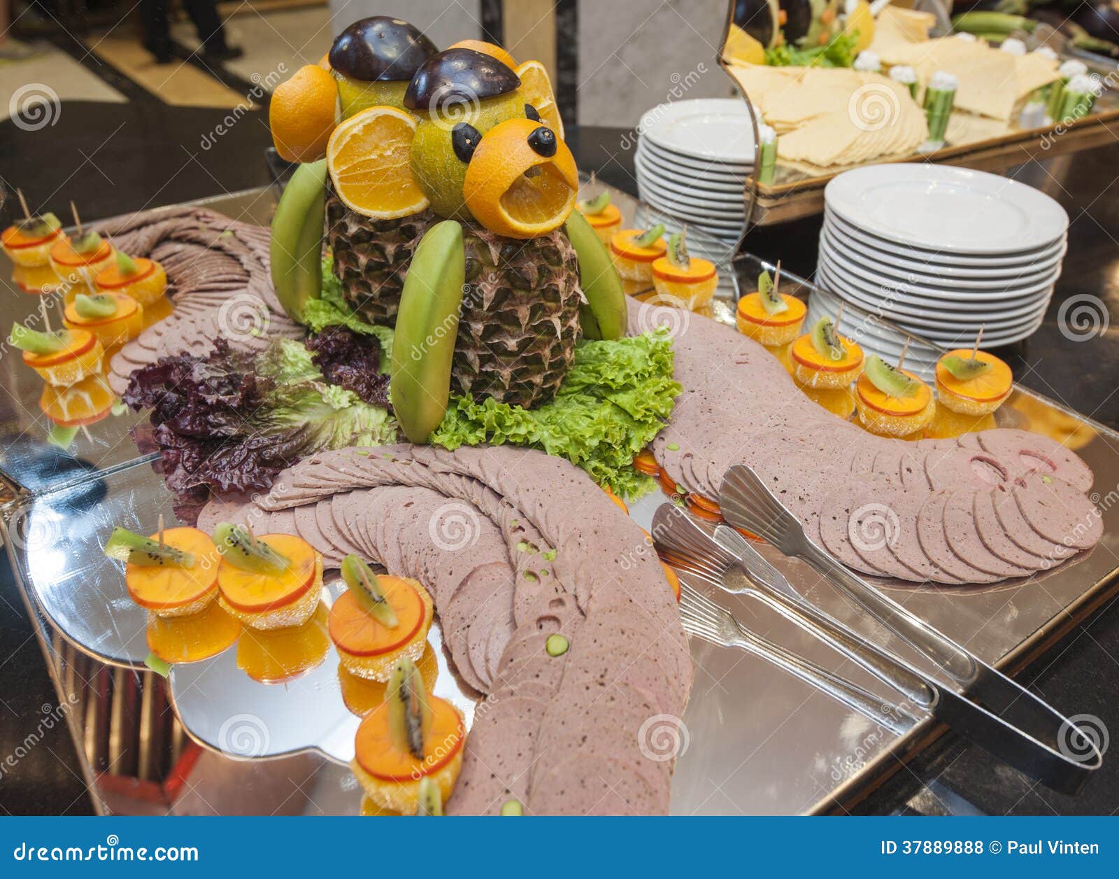 Cold Meat Selection at a Buffet Stock Photo Image of sliced, cold