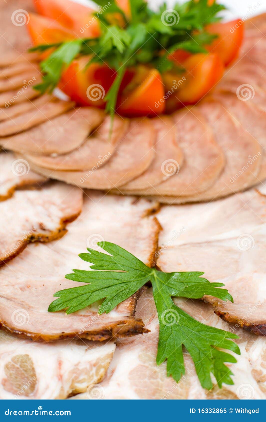 Cold meat snack, macro stock image. Image of food, meat 16332865