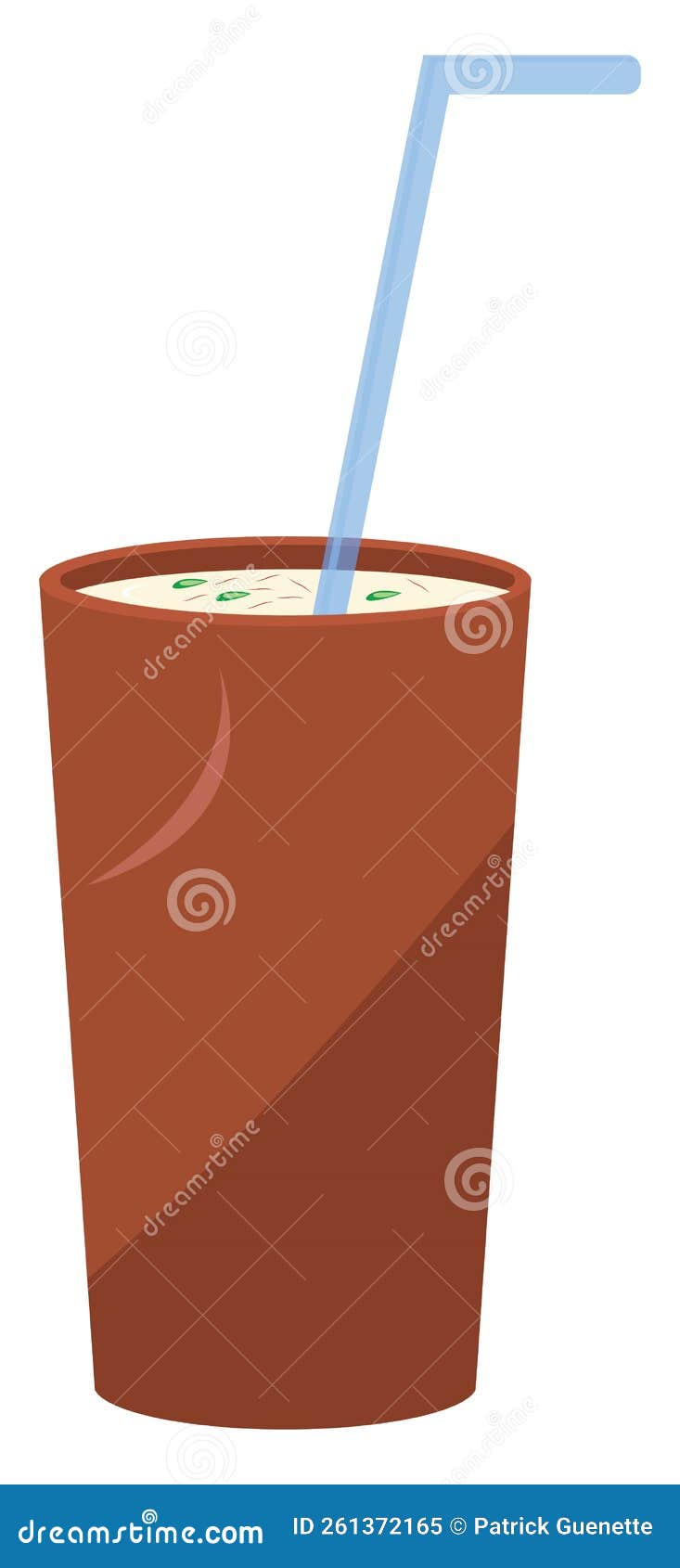 Cold milk in cup, icon stock vector. Illustration of icon 261372165