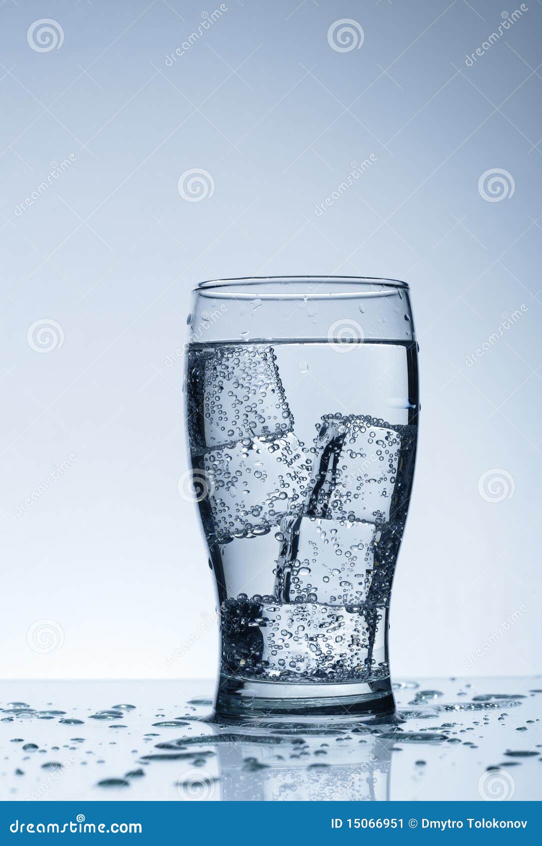 cold purified water in the glass