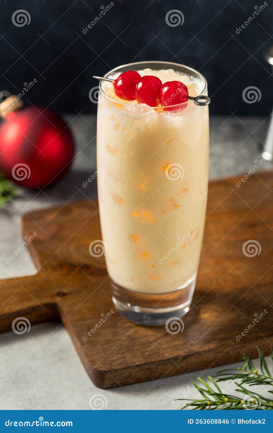 Cold Refreshing Advocaat Snowball Cocktail Stock Photo Image of