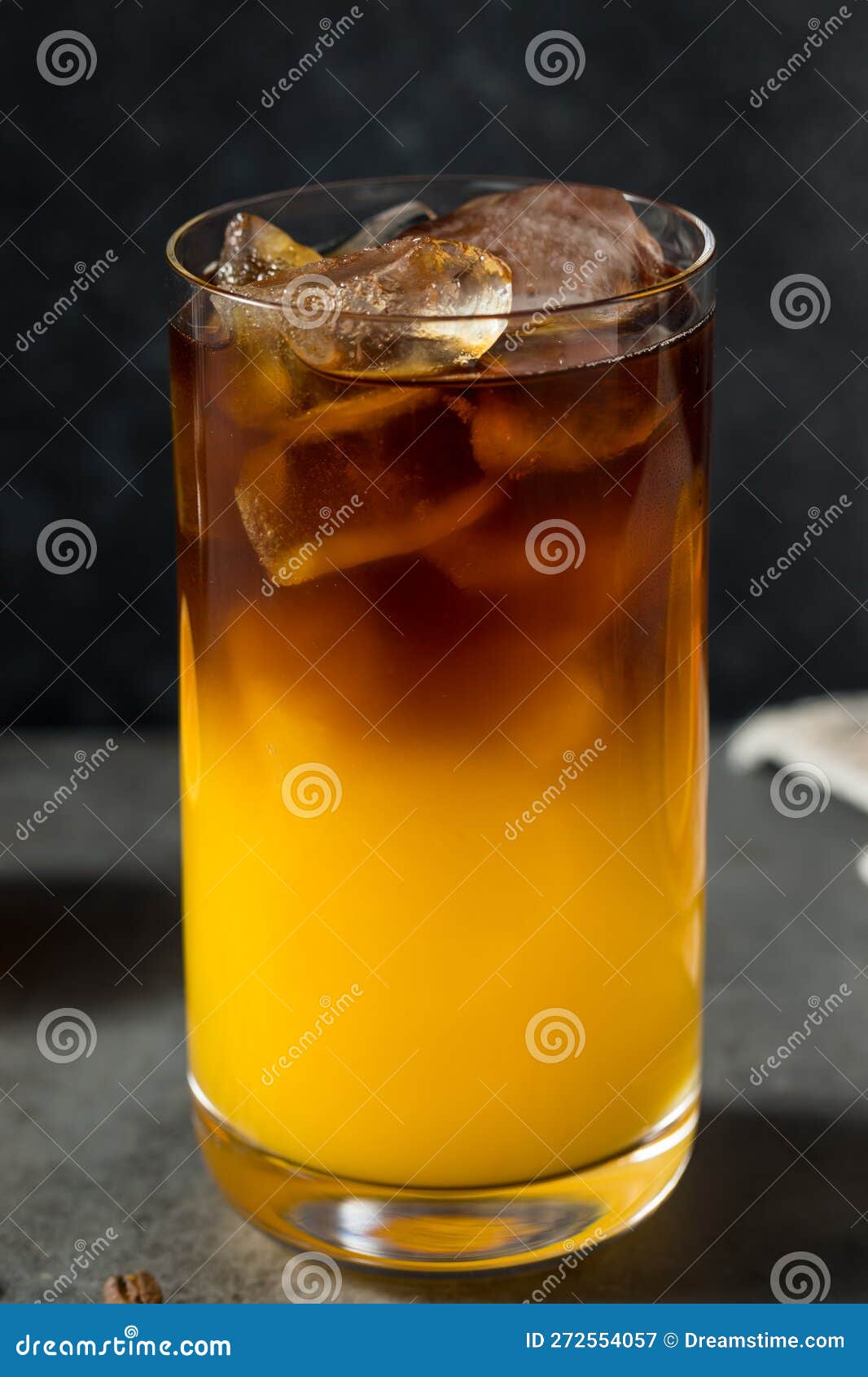 Cold Refreshing Orange Juice and Coffee Drink Stock Image Image of healthy, freshness 272554057