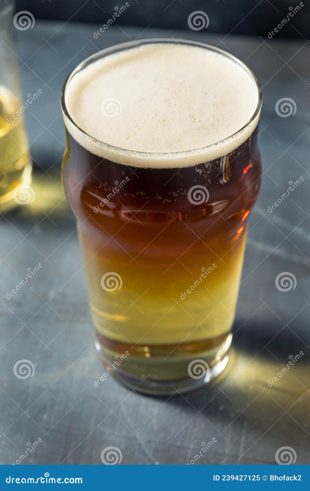 Cold Refreshing Snakebite Cider and Stout Cocktail Stock Image Image