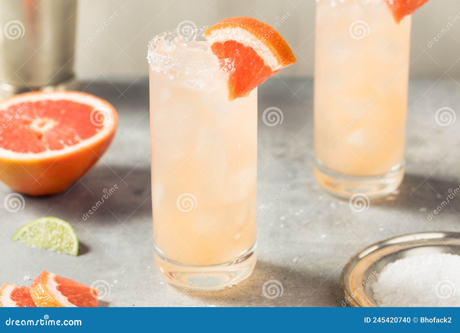Cold Refreshing Tequila Paloma Cocktail Stock Photo Image of fruit, tequla 245420740