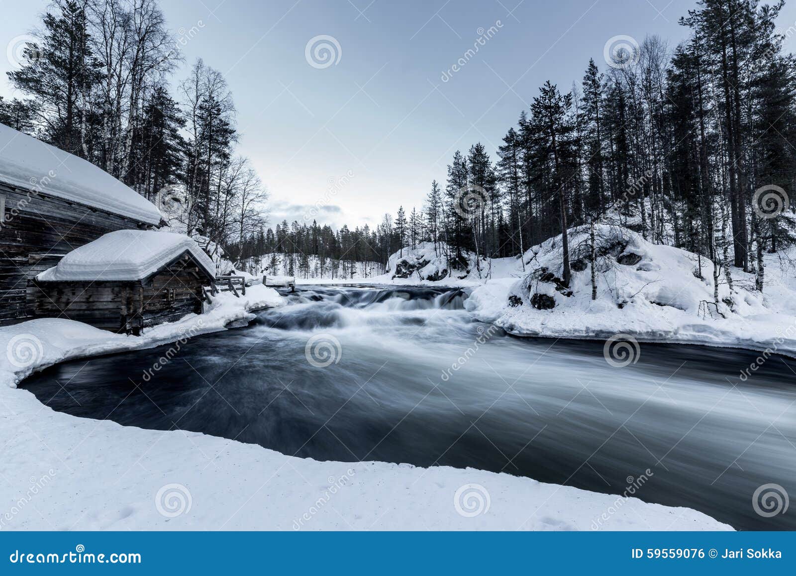 Cold river stock photo. Image of outside, snow, flow 59559076