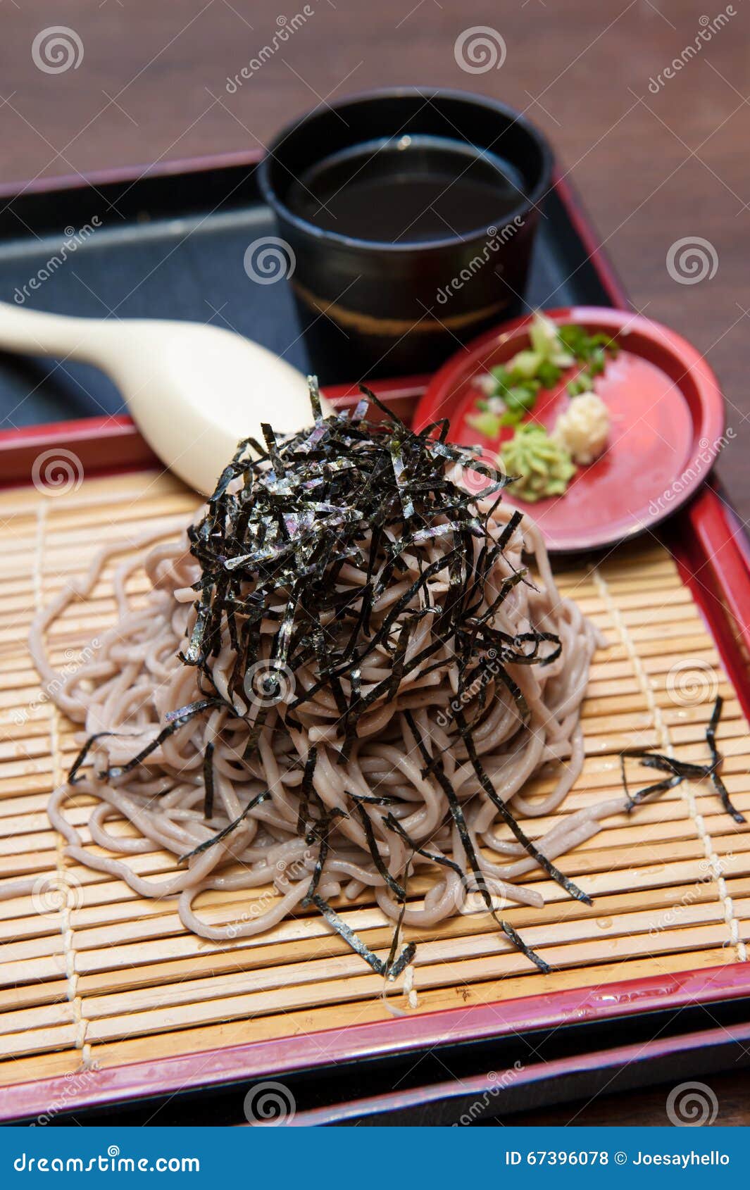 Cold soba noodles stock photo. Image of meal, brown, chopsticks - 67396078