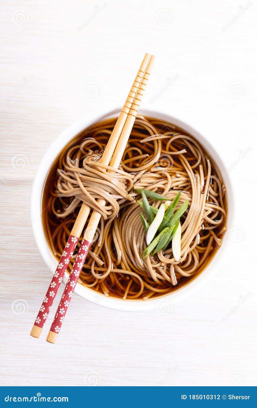 Cold Soba Noodles, Zaru Soba, in White Bowl Stock Photo - Image of miso ...