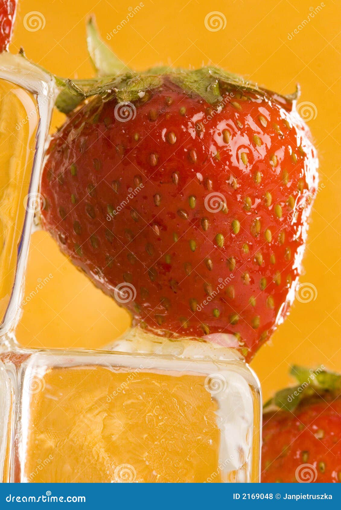 Cold Strawberries with Honey Stock Photo Image of combs, food 2169048