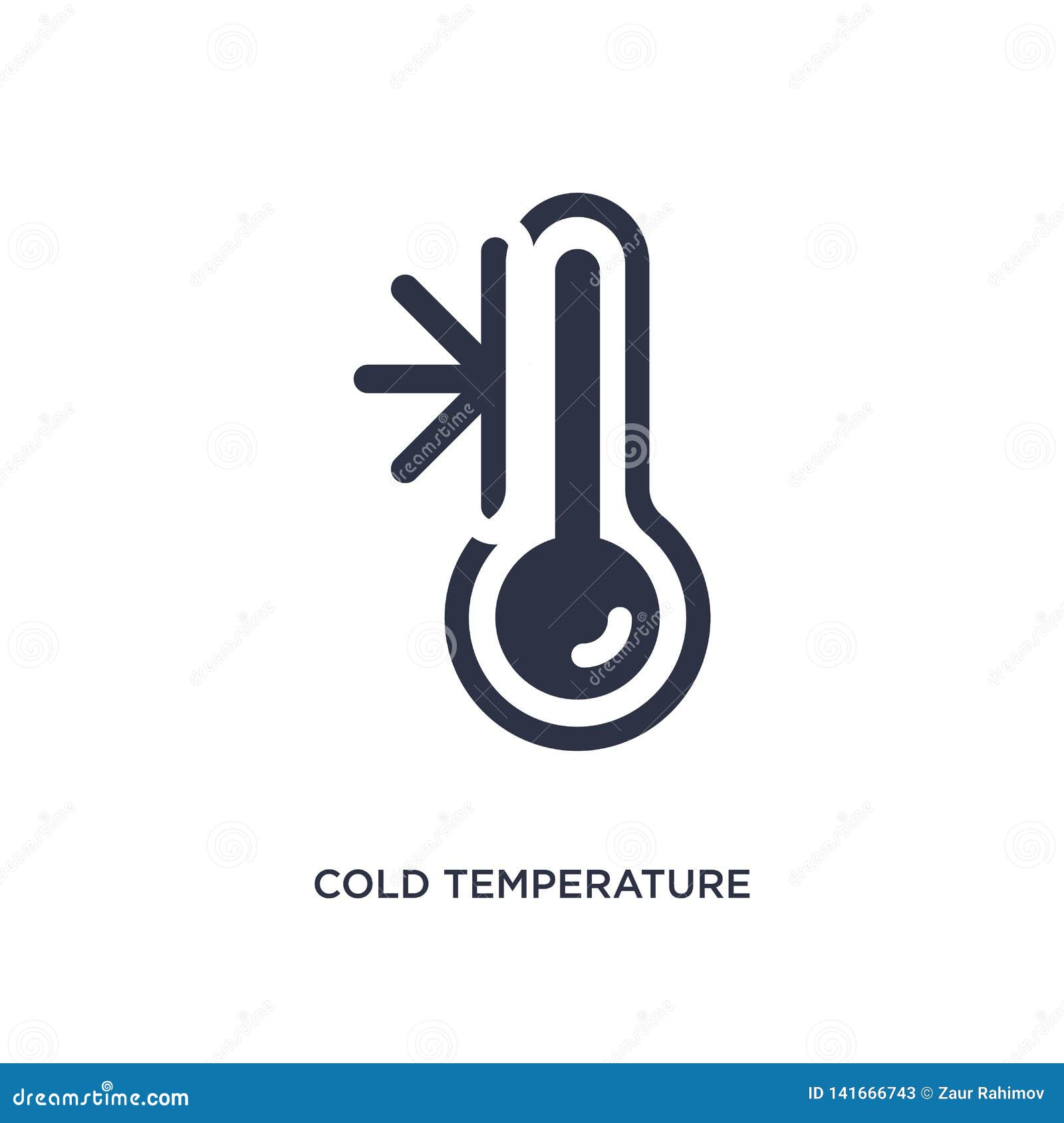 Cold Temperature Icon on White Background. Simple Element Illustration ...