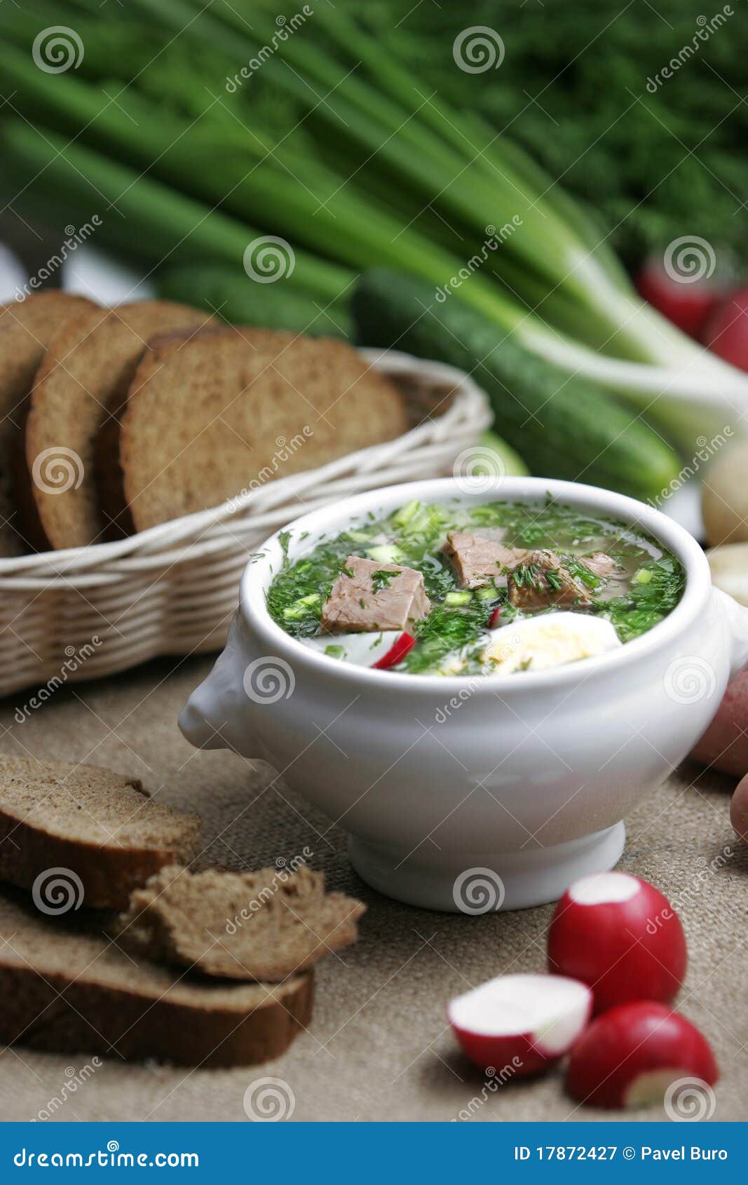 cold vegetable kefir soup
