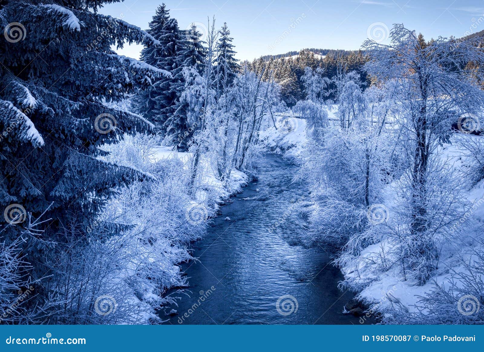 Cold river stock image. Image of mountain, alpine, panorama 198570087