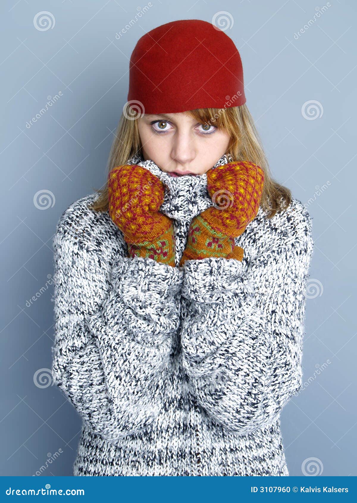 Cold winter stock photo. Image of clothed, human, candid - 3107960