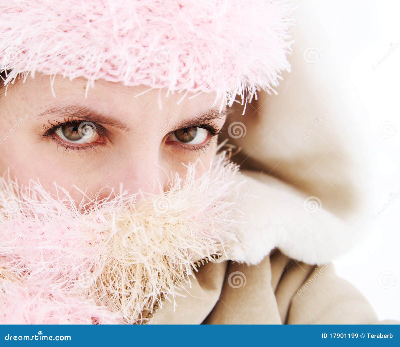 Cold Young Woman Bundled Up Royalty Free Stock Images - Image: 17901199
