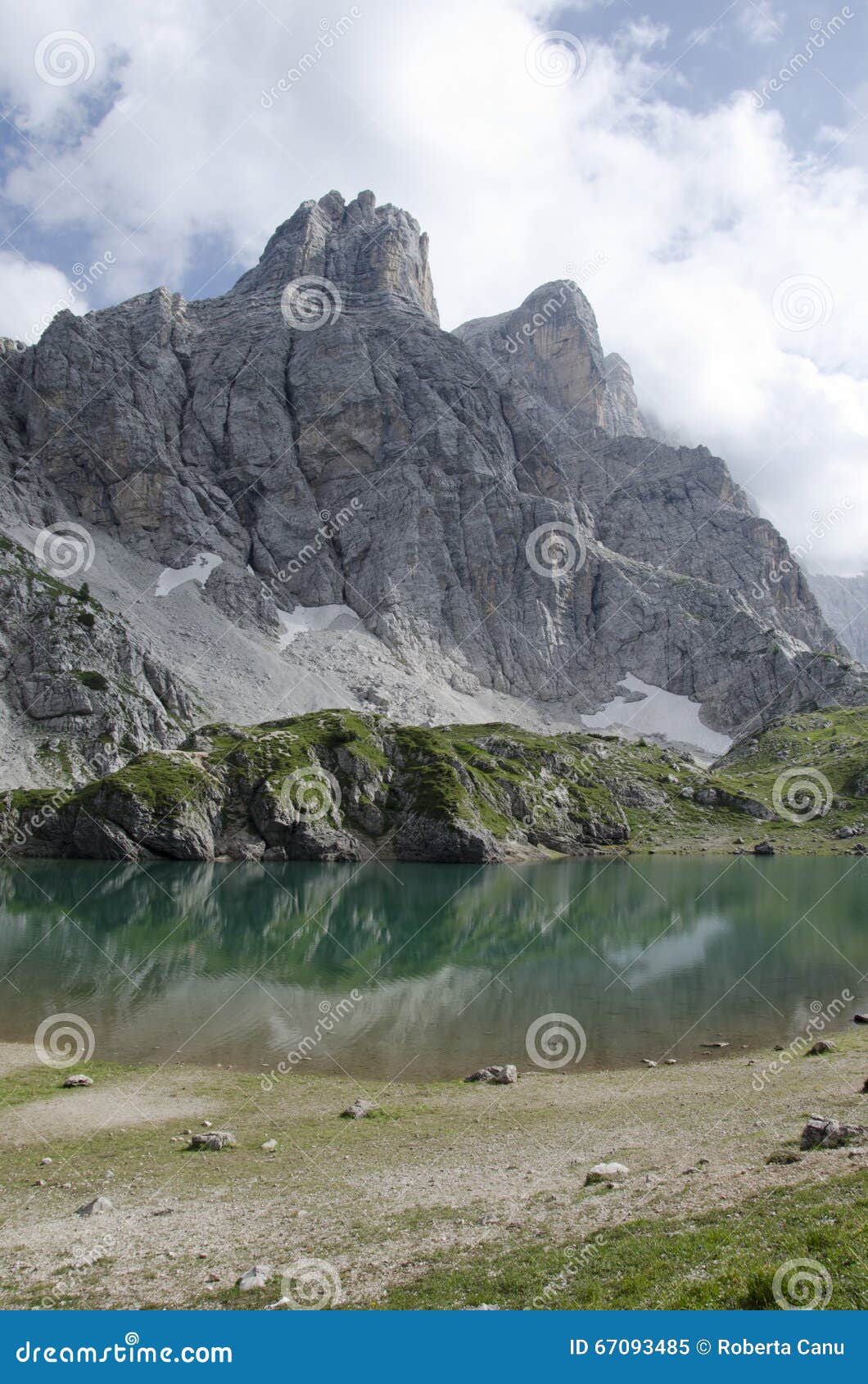 coldai lake, dolomites, italy