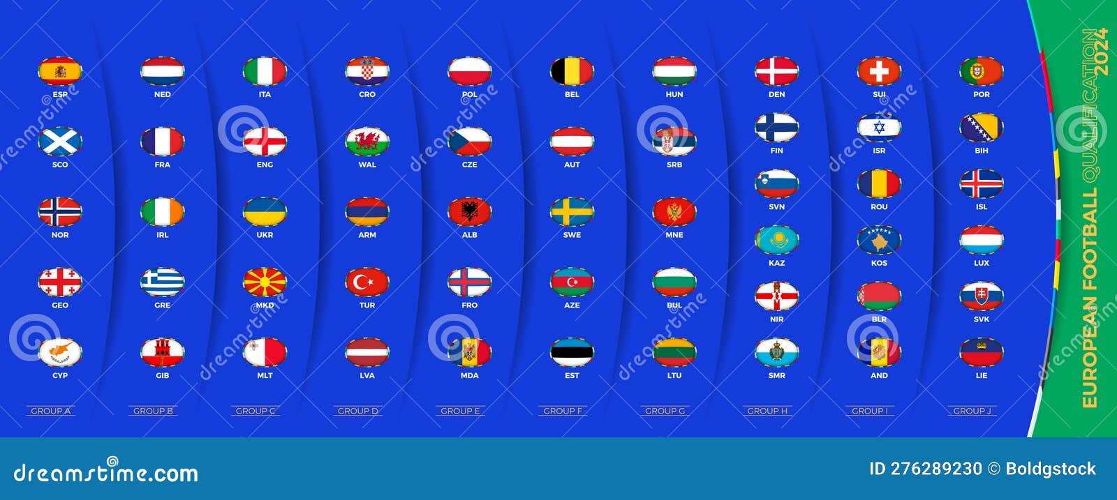 coleção de bandeiras de torneios de futebol, um grande conjunto de