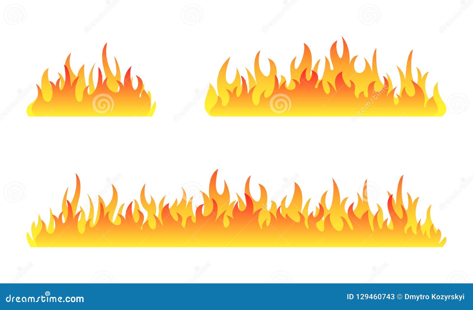Baixar Vetor De Conjunto De Ilustração De Chamas De Fogo Dos