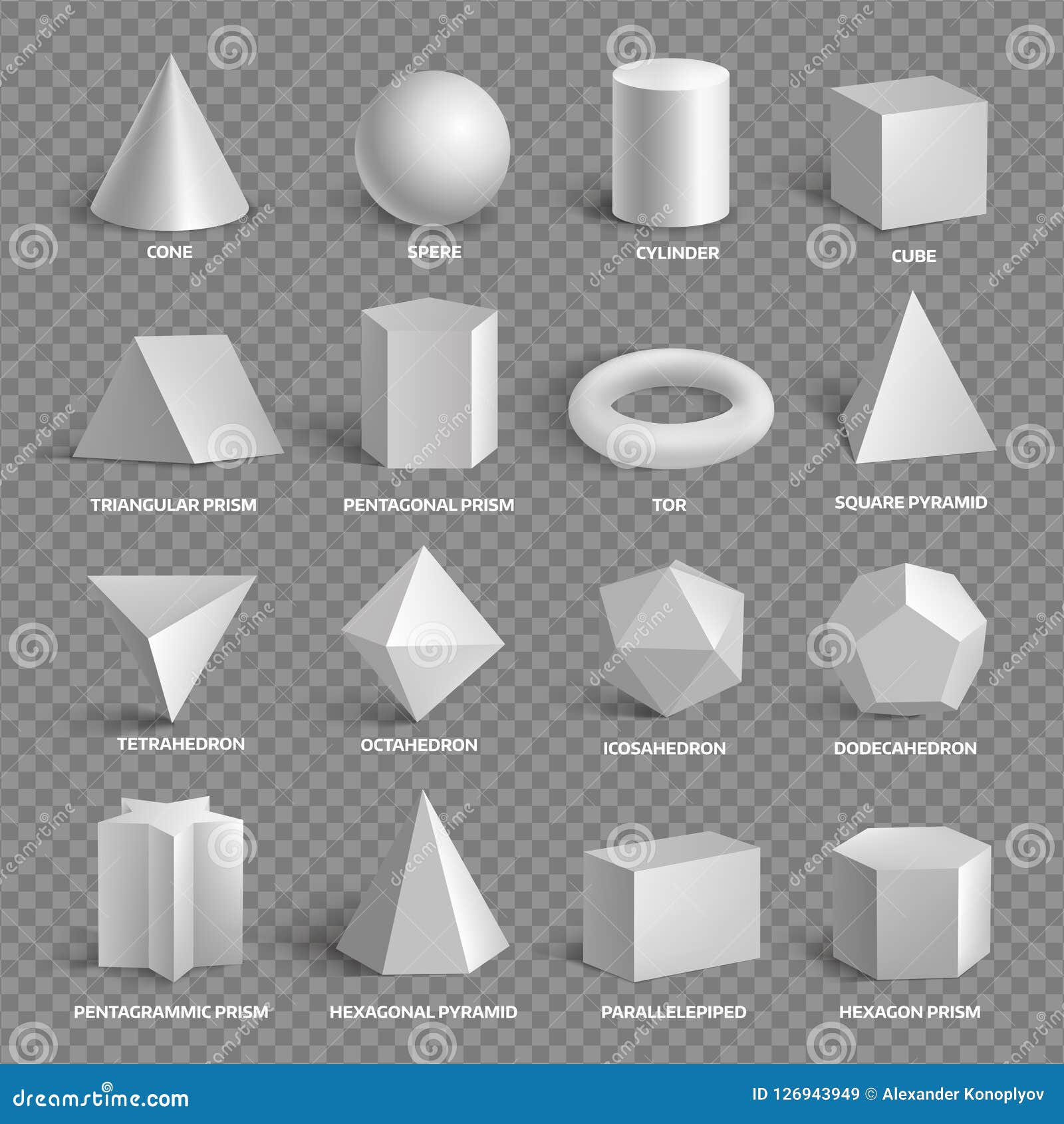 Coleção Geométrica Básica Das Formas 3D Com Nomes Ilustração do Vetor -  Ilustração de quadrado, cartaz: 126943949