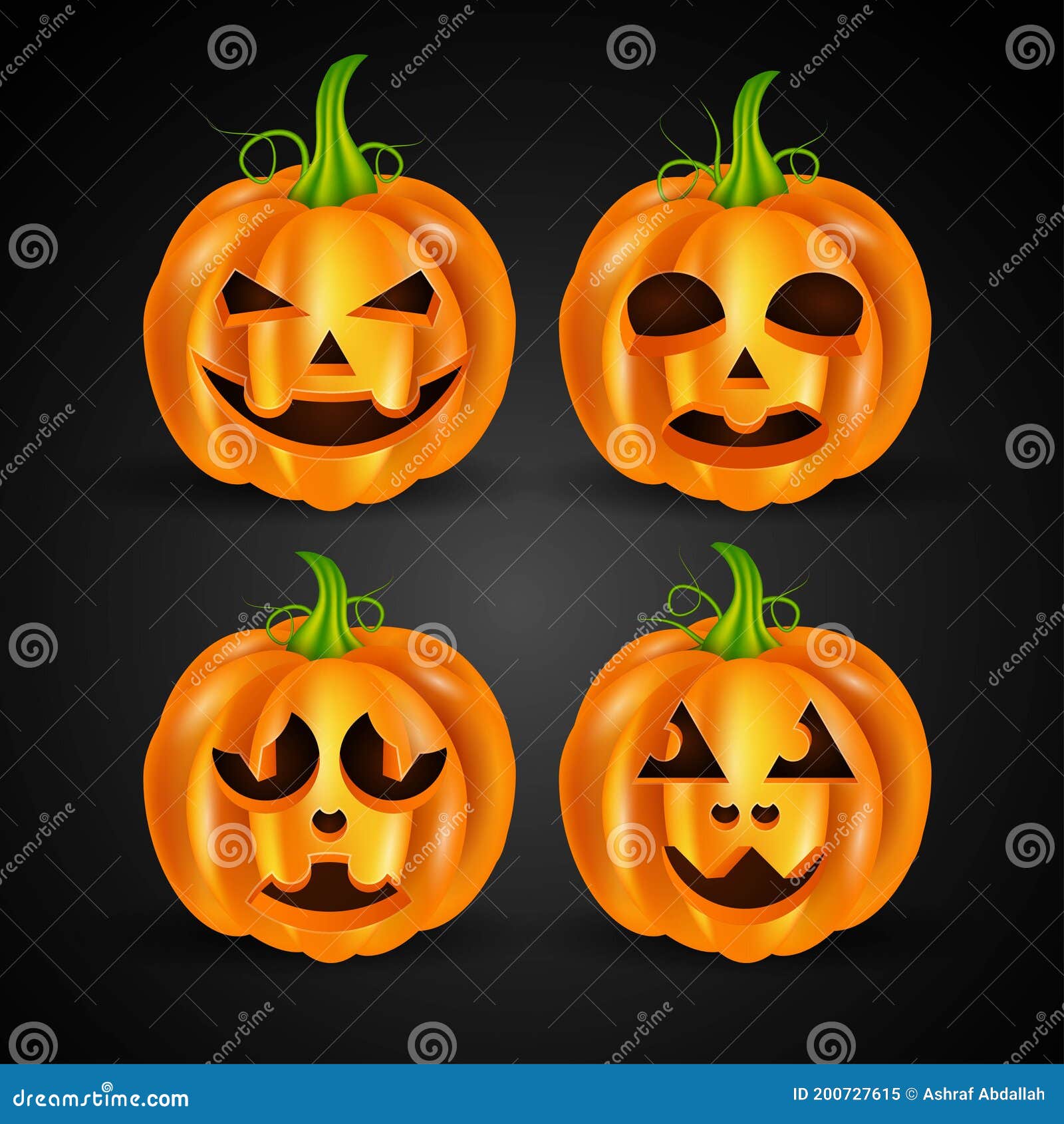 Abóbora Assustadora De Halloween Com Chifres PNG , Ilustração