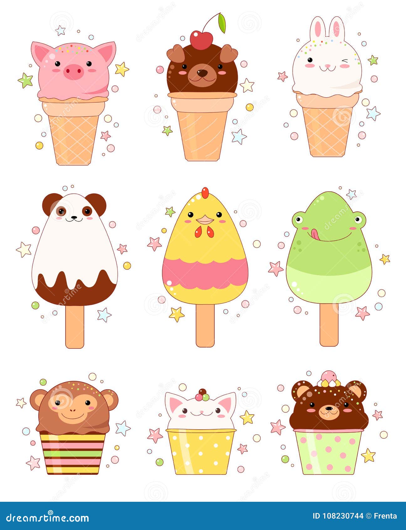 Un Cono De Helado Con Una Hoja Verde Encima | Foto Premium