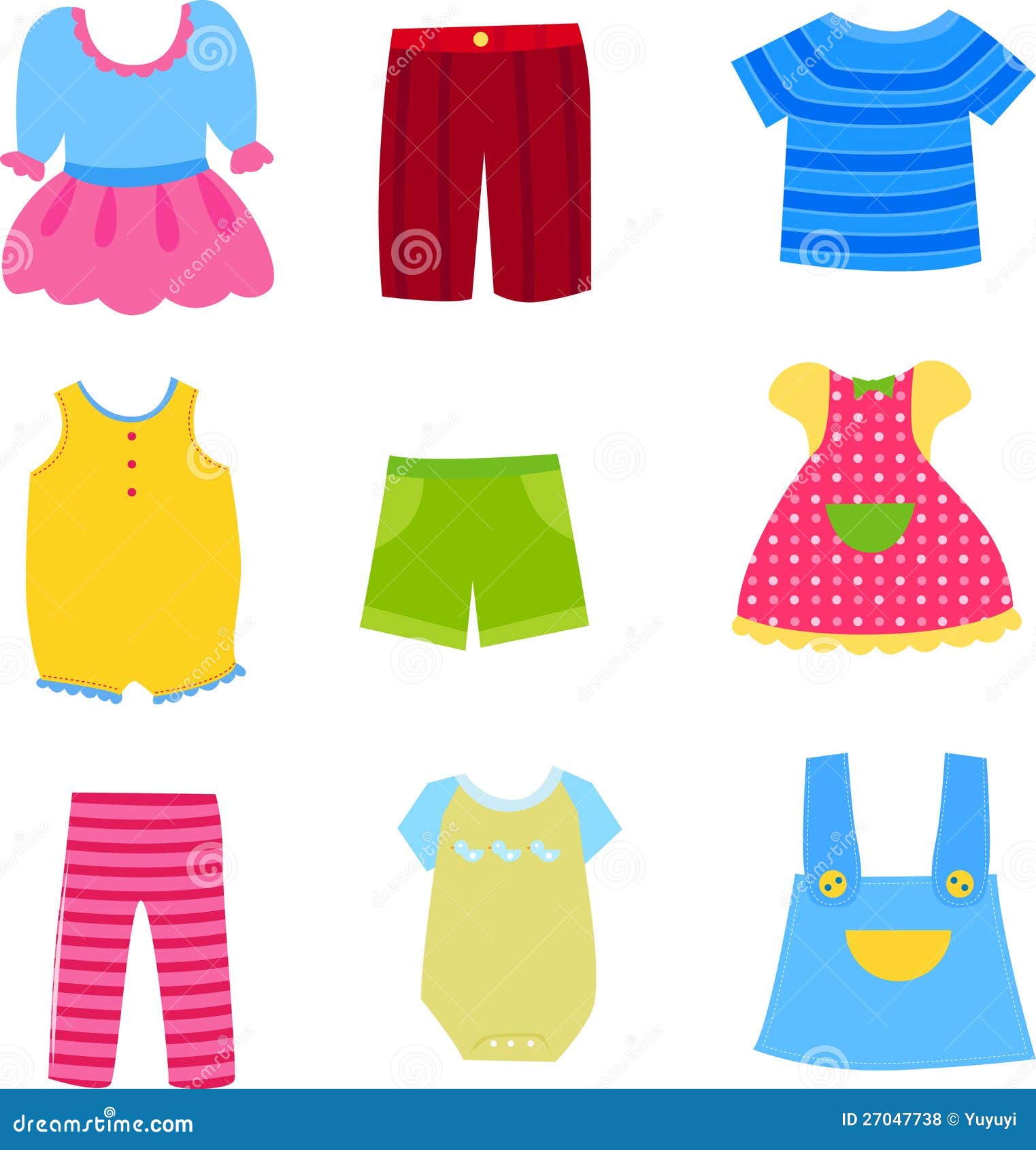 Colección De La Ropa Del Bebé Y De Los Niños Ilustración del Vector -  Ilustración de newborn, historieta: 27047738