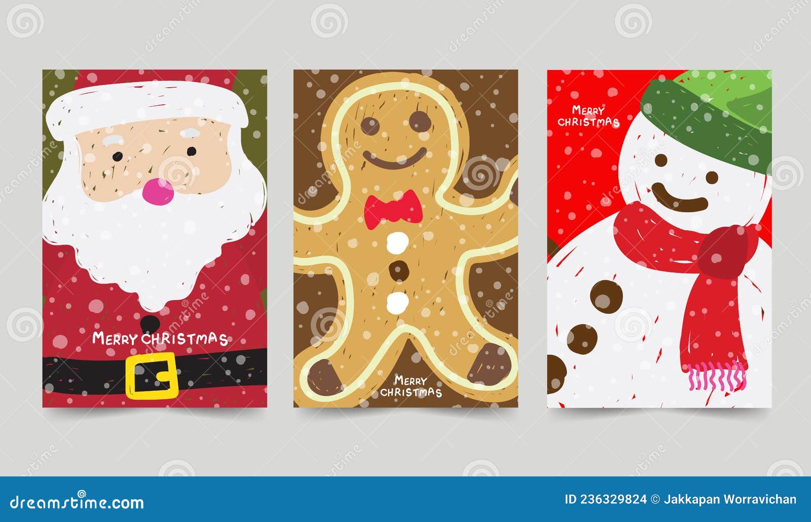 Colección De Tarjetas De Diseño De Dibujos a Mano De Navidad 10 Ilustración  del Vector - Ilustración de gingerbread, saludo: 236329824