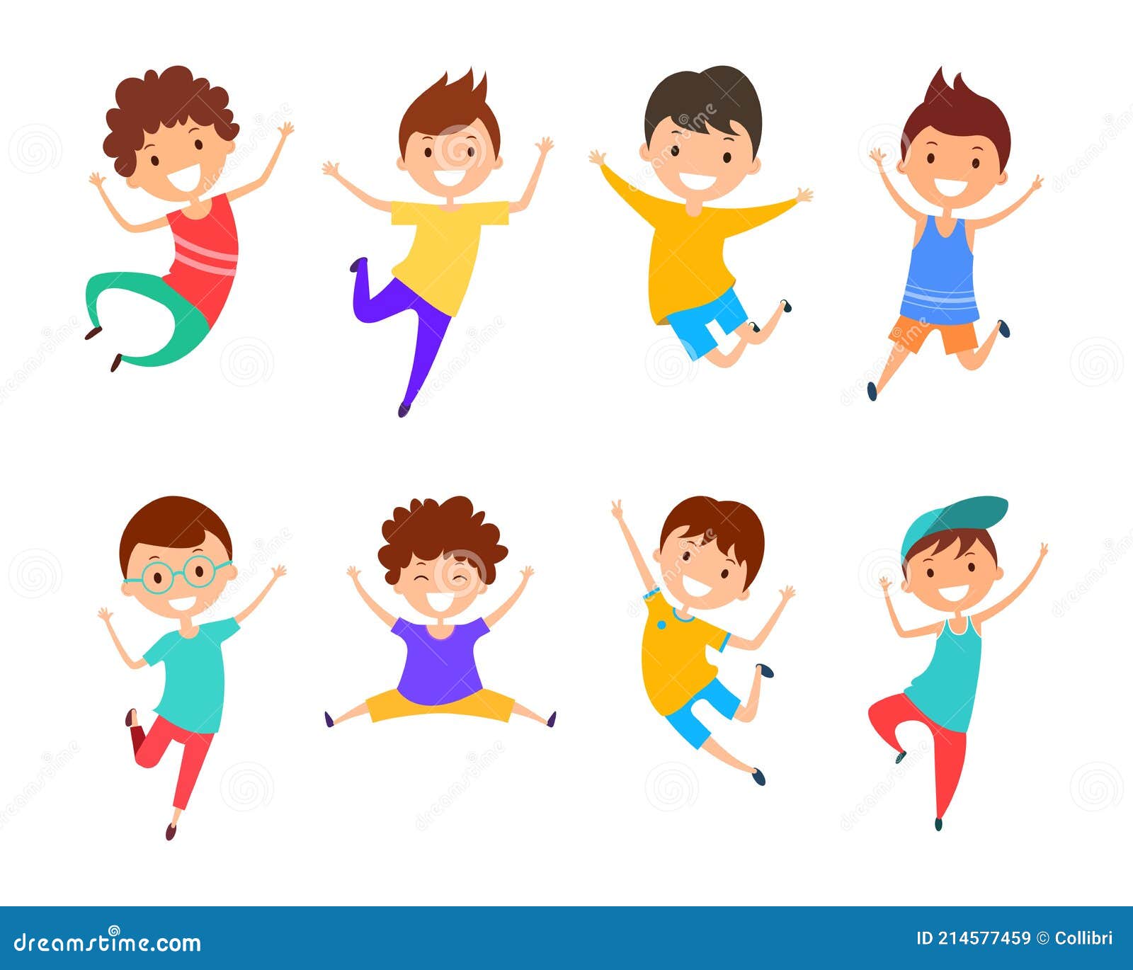 Colección Dibujos Animados Saltar Chicos. Alegres Niños Conjunto Aislado Sobre Fondo Blanco. Ilustración del Vector - Ilustración de historieta, goce: 214577459 Colección Dibujos Animados Saltar Chicos. Alegres Niños Conjunto Aislado Sobre Fondo Blanco. Ilustración del Vector - Ilustración de historieta, goce: 214577459