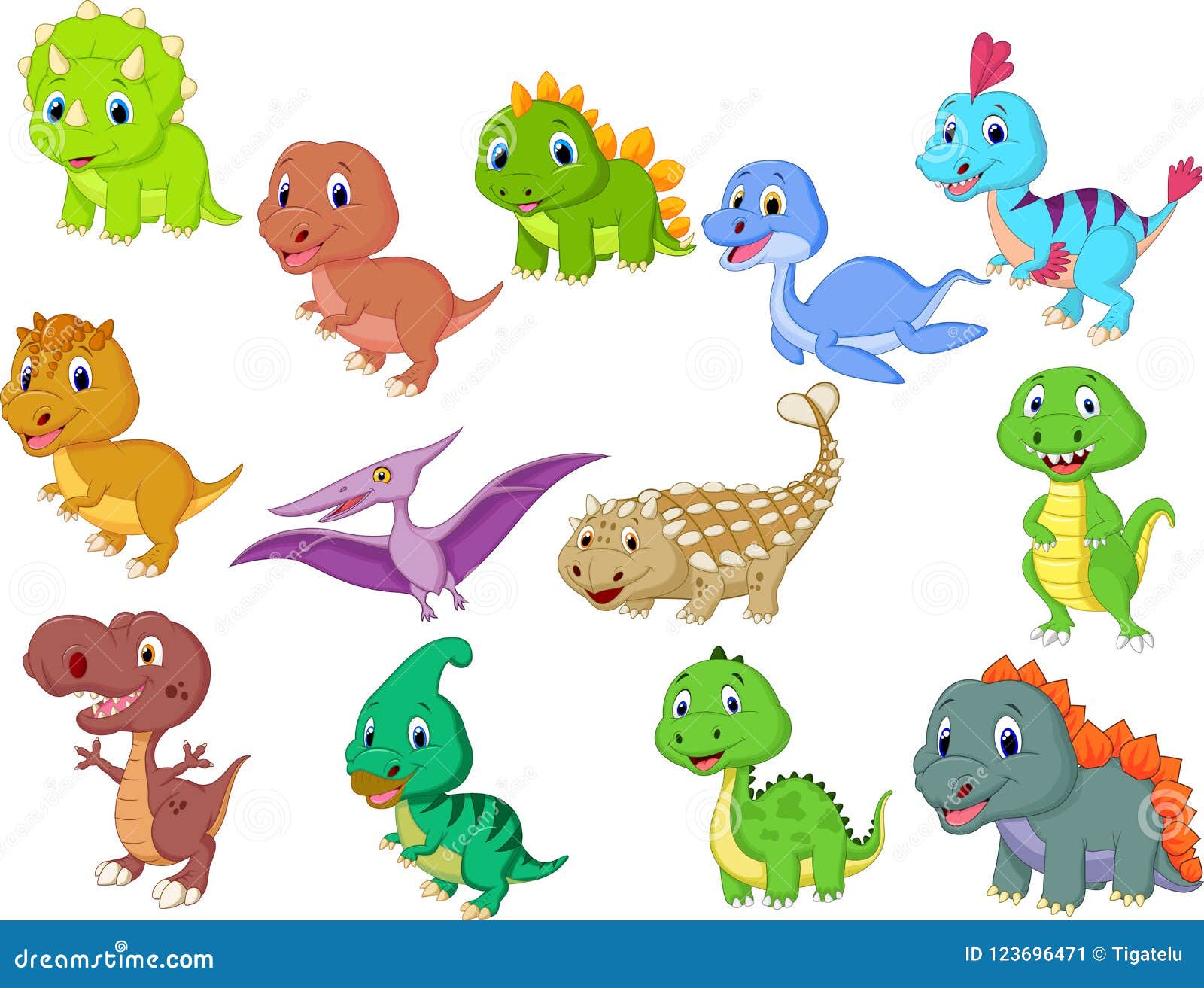 Sinceridad lanzador juguete Colección Linda De Los Dinosaurios Del Bebé Ilustración del Vector -  Ilustración de bebé, gigante: 123696471