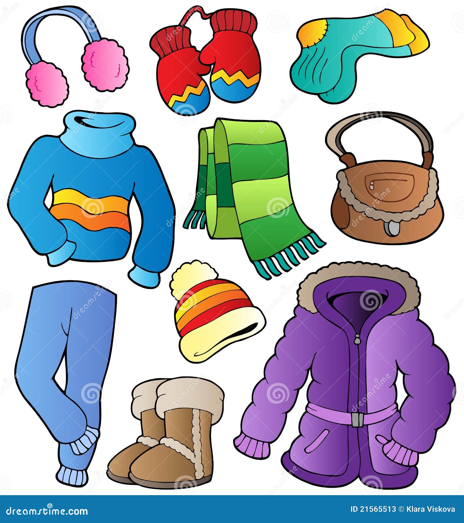 Colección 1 De La Ropa Del Invierno Fotos de archivo Imagen 21565513