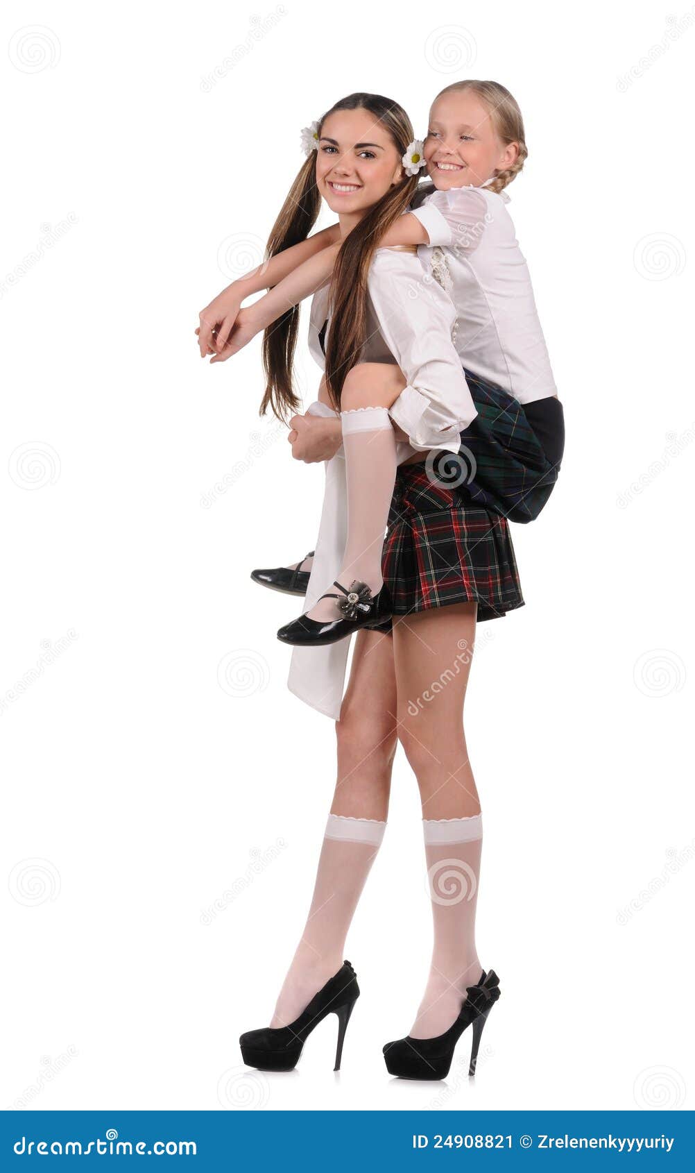 Colegialas divertidas imagen de archivo. Imagen de positivo - 24908821
