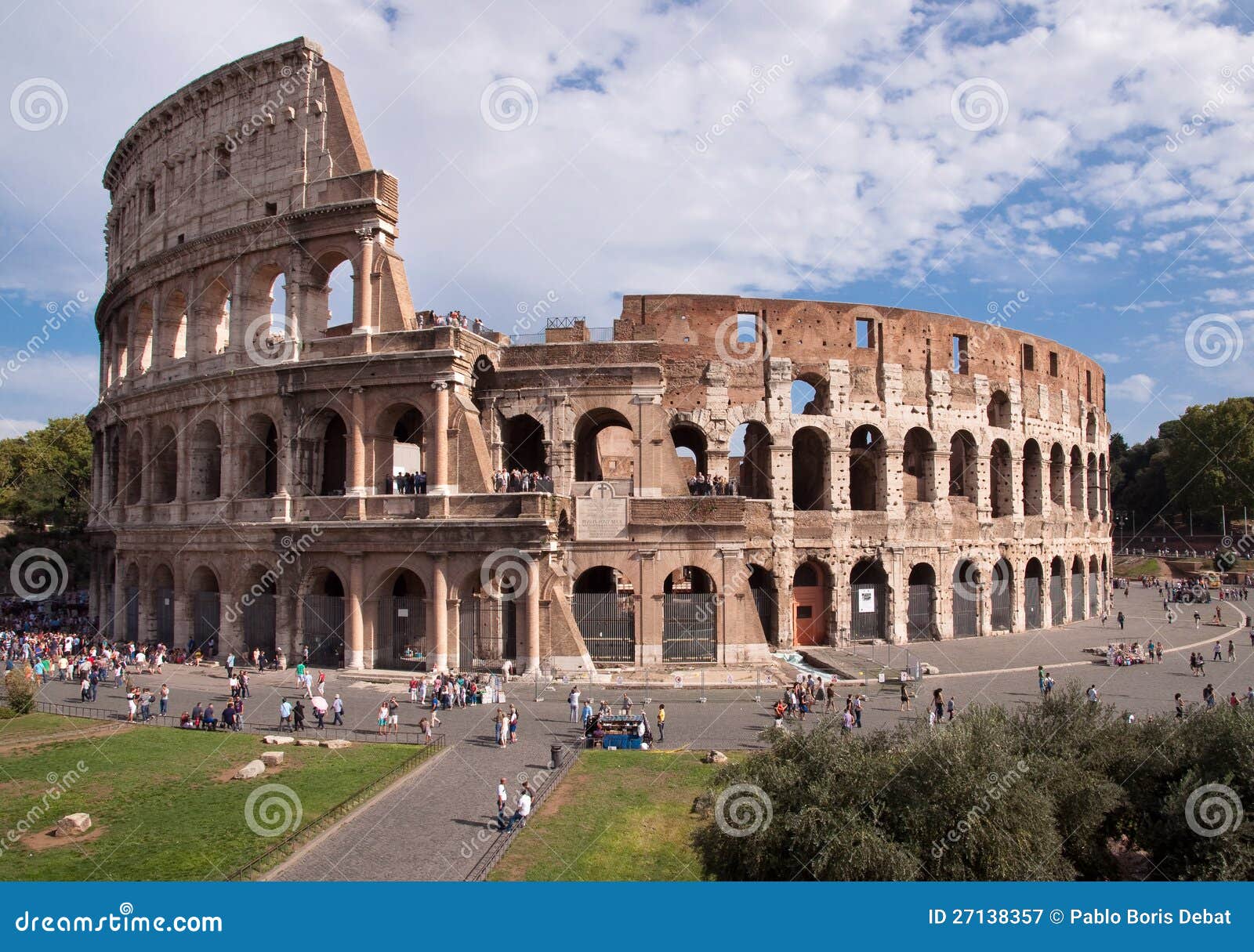 coliseum view from foro romano - roma - italy